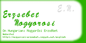 erzsebet mogyorosi business card